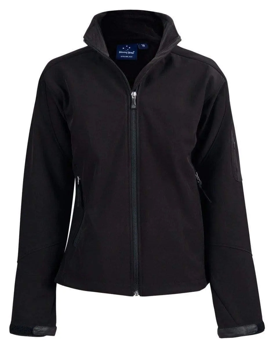 Winning Spirit Ladies' Softshell Jacket Ladies Jk24 Casual Wear Winning Spirit Black 8